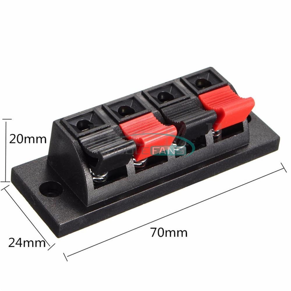 Panel Mount Speaker Terminal Socket 4 Way (High Quality) - Image 2