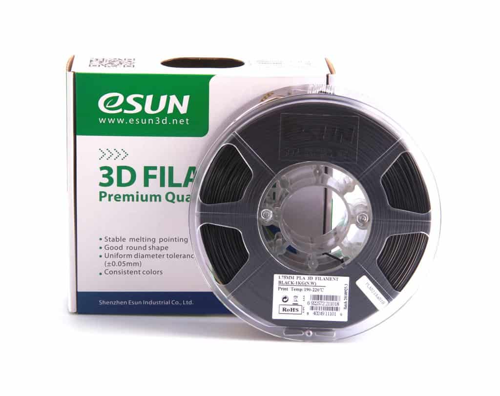 PLA+ Filament Esun1.75mm 1Kg Roll for 3D Printer (Black)