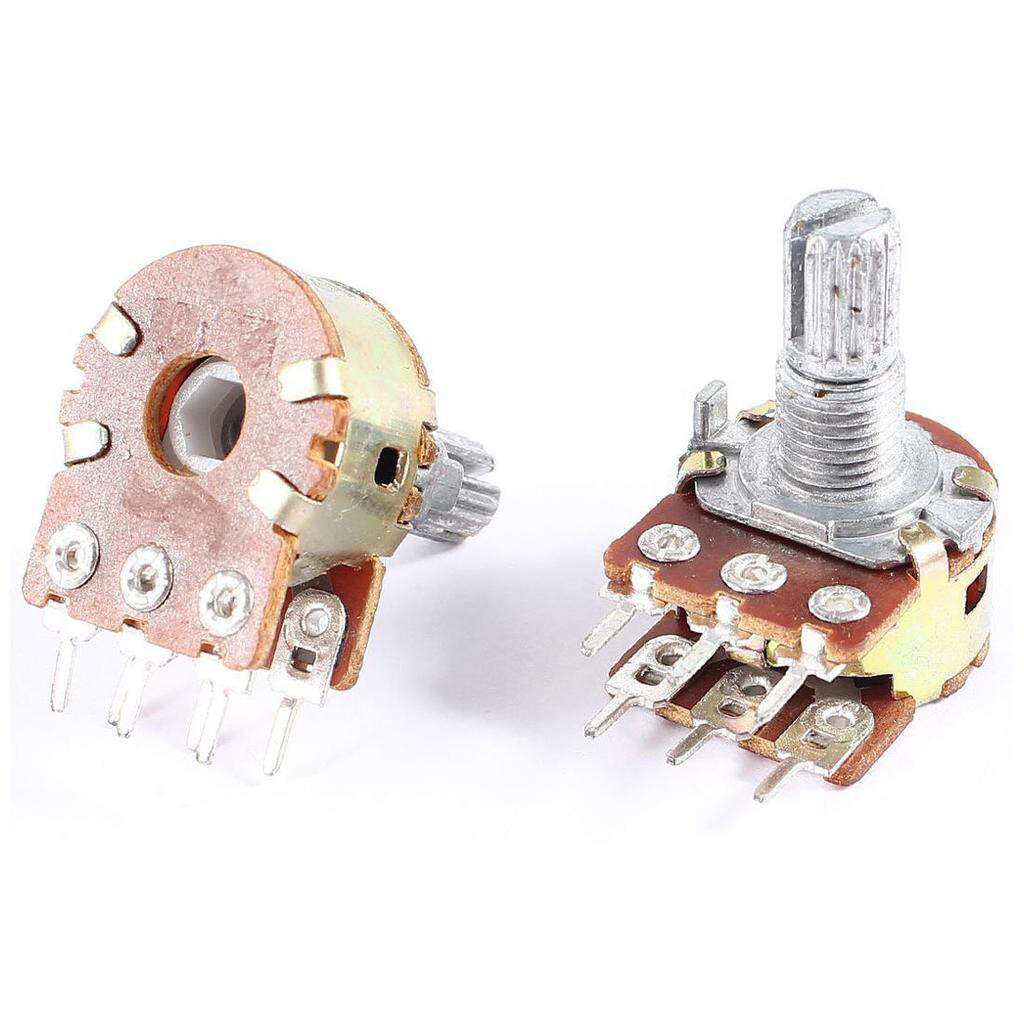Rotry Potentiometer Double 100K - 6 Pin