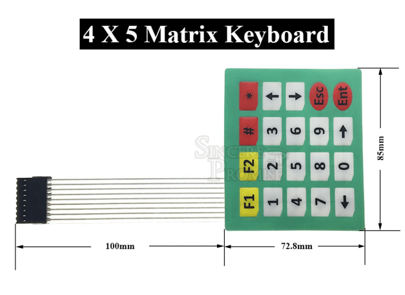 Membrane Keypad 4×5 (20 Key) - Image 3