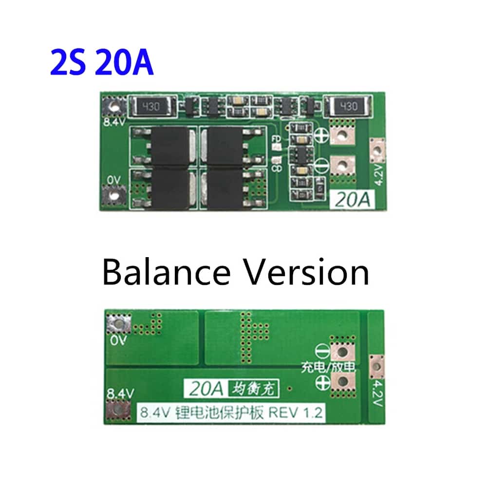 BMS 2S (8.4V - 20A) Lithium Battery Protection Module - Image 2