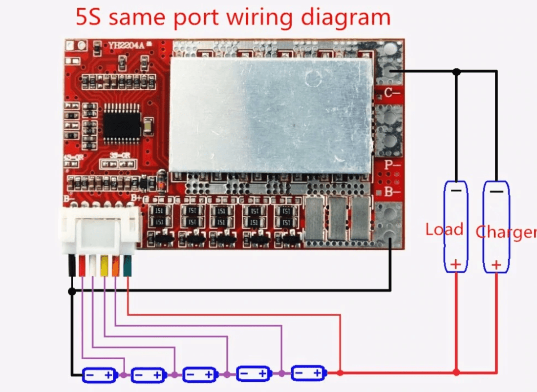 BMS 4S/5S (16.8V - 21V - 50A) Lithium Battery Protection Module - Image 2