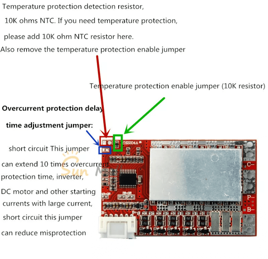 BMS 4S/5S (16.8V - 21V - 50A) Lithium Battery Protection Module - Image 5