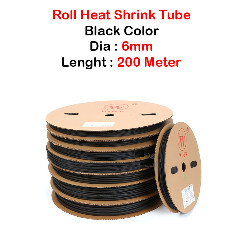 Roll Heat shrink (6mm - 200Meter)
