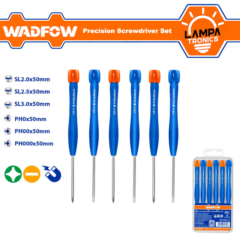 Precision Screwdriver Set 6Pcs WADFOW - WSS2B06
