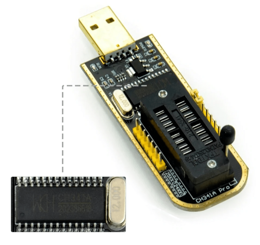 IC CH341A (USB serial port chip programmer IC) SOP-28 - Image 2