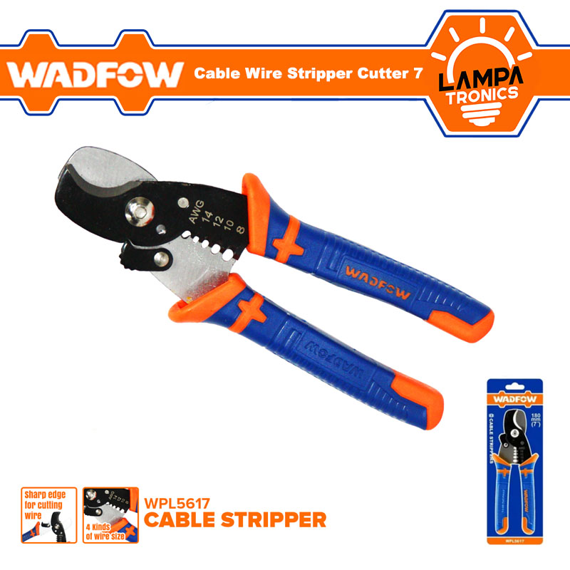 Cable Wire Stripper and Cutter 7 INCH WADFOW - WPL5617 (180mm)