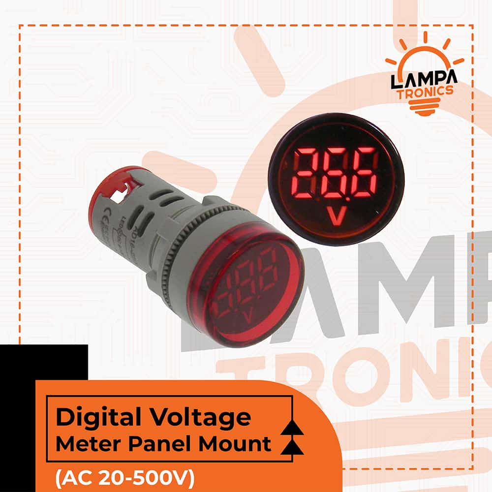Digital Voltage Meter Panel Mount (AC 20-500V)