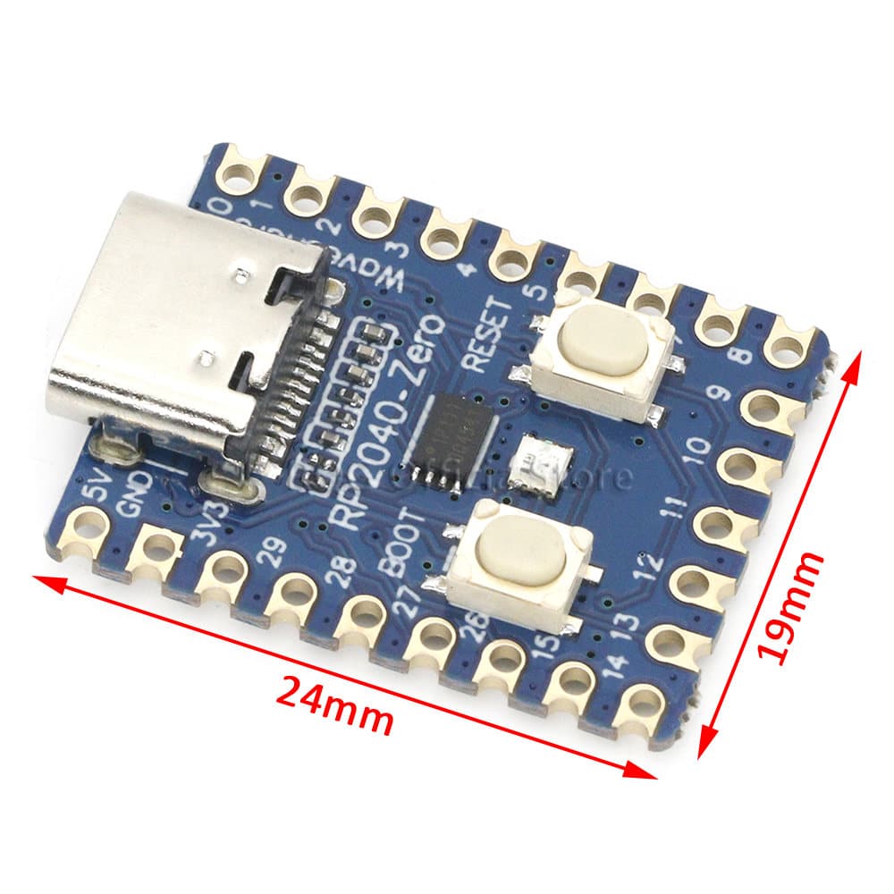 Raspberry Pi RP2040-Zero Microcontroller PICO Development Board (SOLDER PINHEADER) - Image 2