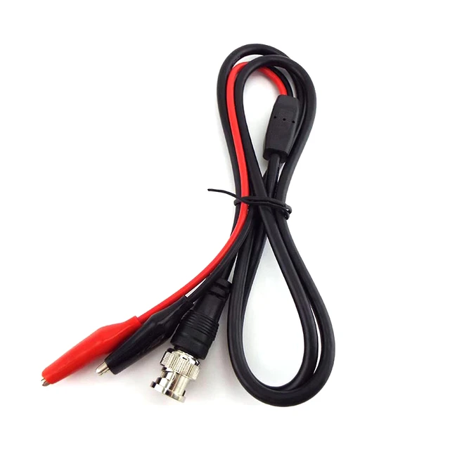 BNC Male Plug to Dual Alligator Clip Oscilloscope Test Probe Cable 1M - Image 2