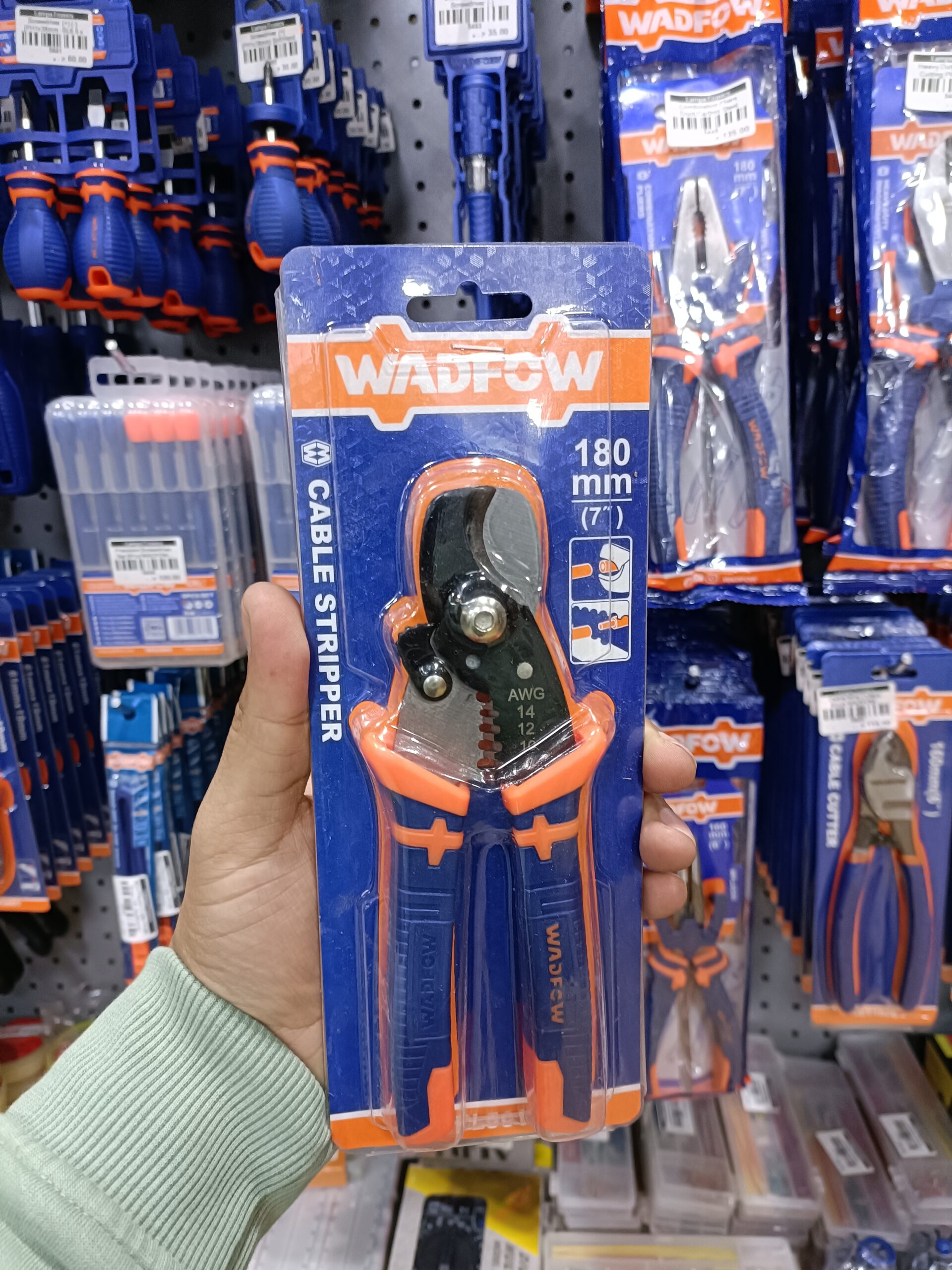 Cable Wire Stripper and Cutter 7 INCH WADFOW - WPL5617 (180mm) - Image 2
