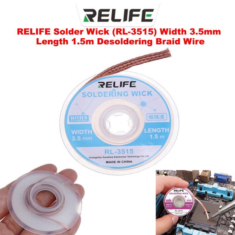 RELIFE Solder Wick (RL-3515) Width 3.5mm Length 1.5m Desoldering Braid Wire