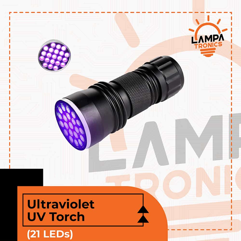 Ultraviolet UV Torch (21 LEDs) for Curing the UV Resin Craft