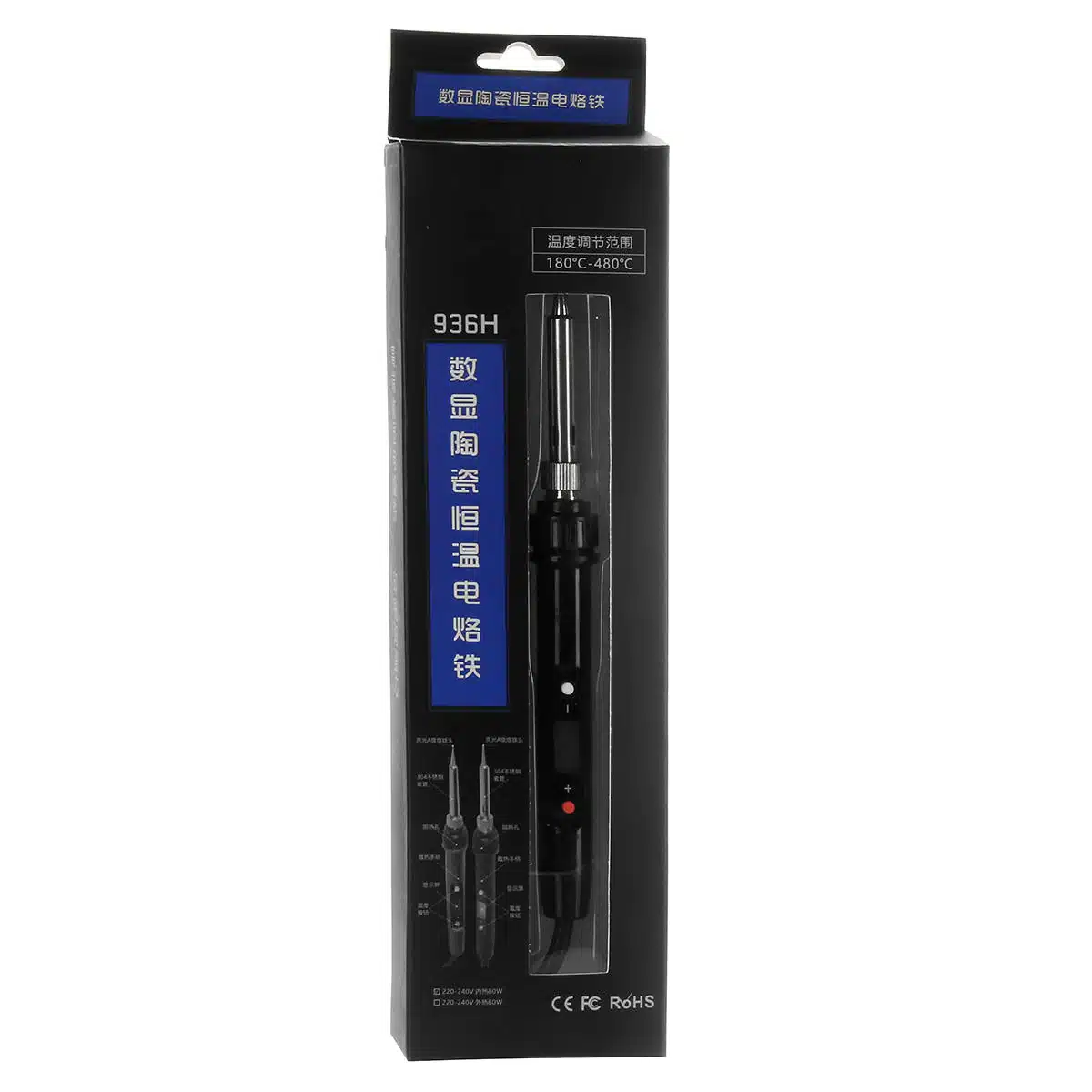 Digital Display Adjustable Temperature Soldering Iron 80W (936H) - Image 6
