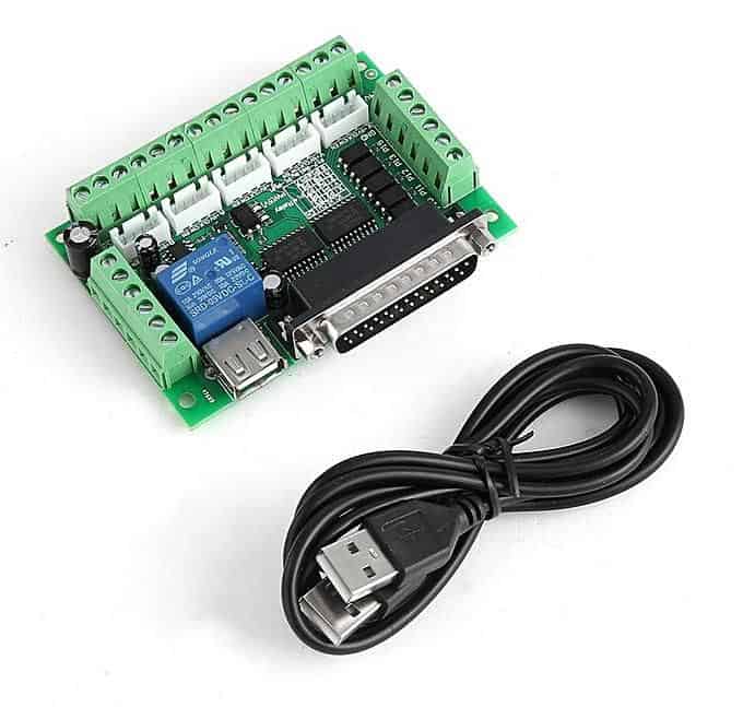 5 Axis CNC Breakout Board Interface Mach3 With USB Cable