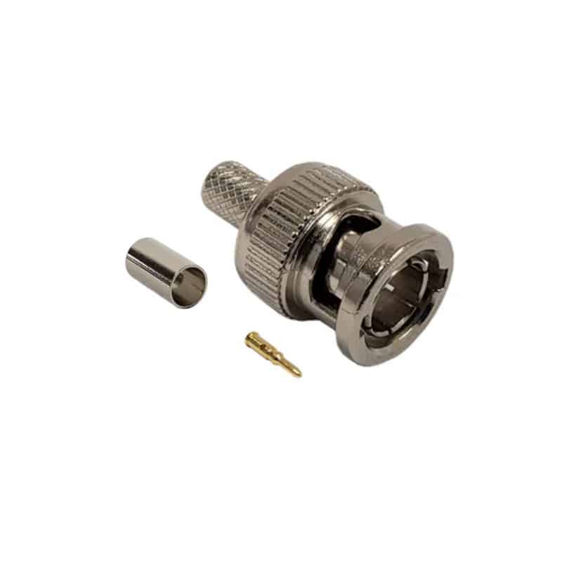 BNC Male Crimp Connector RG59 For Cctv Cameras