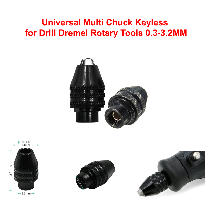 Universal Multi Chuck Keyless for Drill Dremel Rotary Tools 0.3-3.2MM
