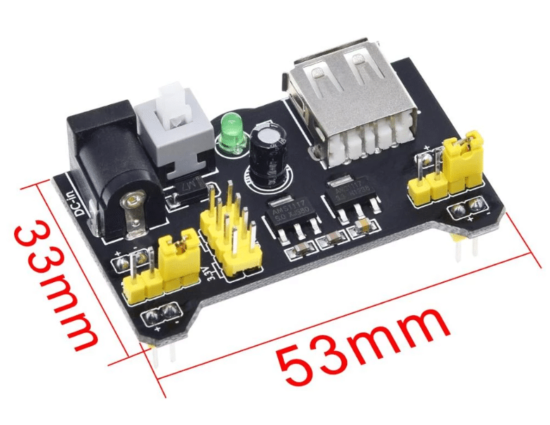 Breadboard Power Supply Module 3.3V 5V For MB102 - Image 3