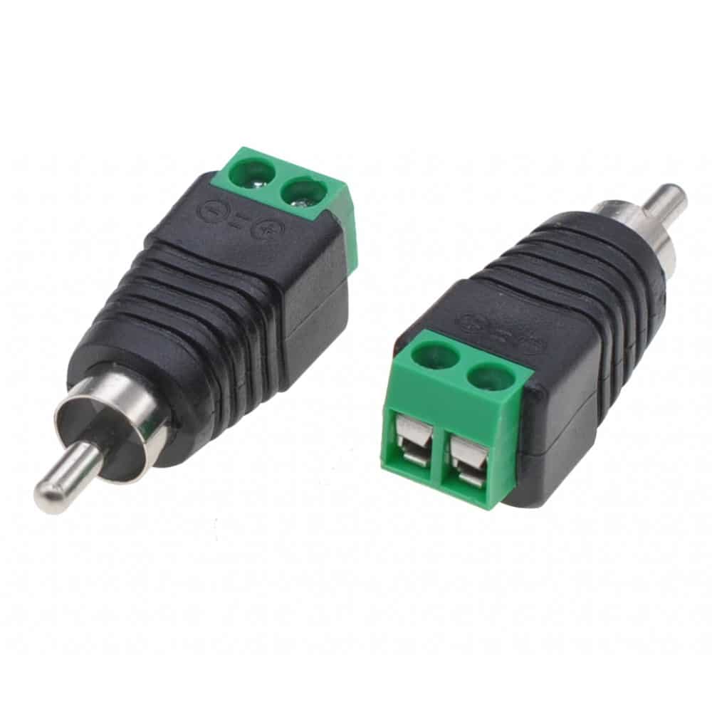 Screw Terminal Block To RCA Male