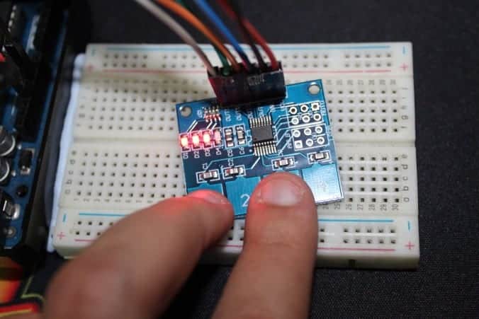 Digital Capacitive Touch Keypad Module 4×1 (TTP224 – 4 ) - Image 2