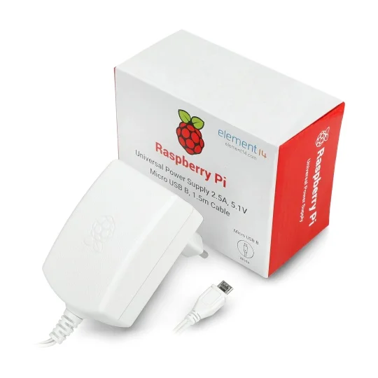 Official Raspberry Pi Universal Power Supply 2.5A 5.1V Micro USB B 1.5m Cable For (Pi 3 &Pi 3+& Zero)Only - Image 2