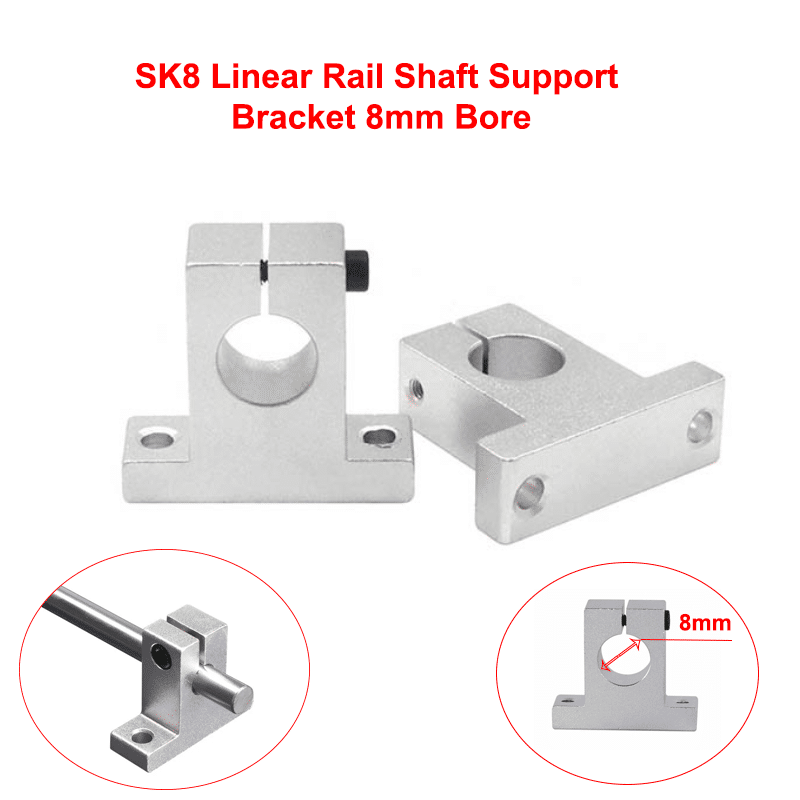SK8 Linear Rail Shaft Support Bracket 8mm Bore